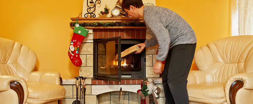 Rusted Metal Fireplace Restoration in Golden Gate, Florida